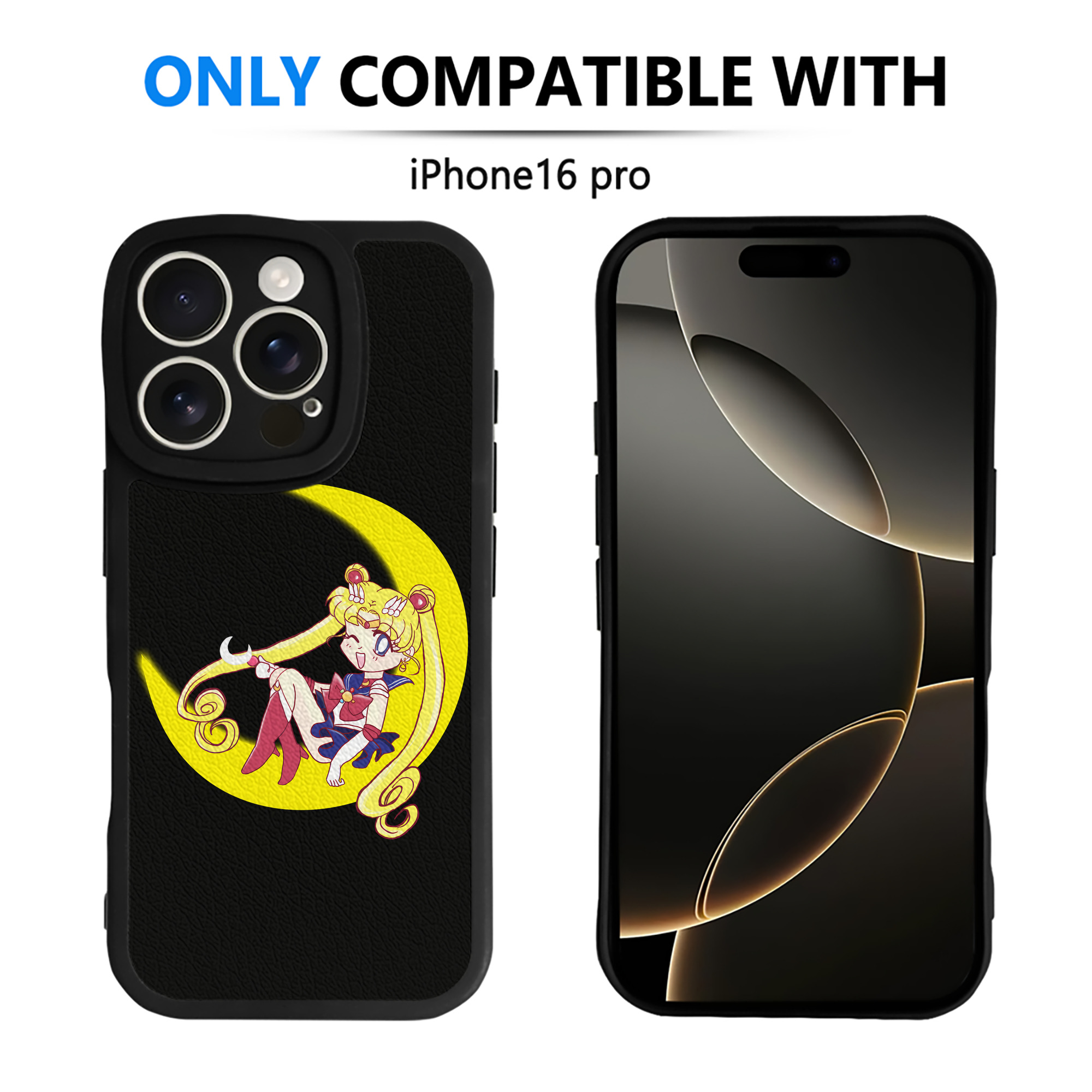 （画像用） 美少女戦士セーラームーン 月野 うさぎ つきの うさぎ Sailor Moon Tsukino Usagi 【iPhone 16シリーズ対応】シリコンスマホケース（レザー調） 材質：シリコン